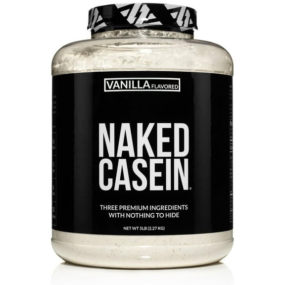 Naked Casein - Vanilla Micellar Casein Protein from US Farms - 5 Pound Bulk, GMO-Free, Gluten-Free, Soy-Free, Preservative-Free - Stimulate Muscle Growth - Enhance Recovery - 61 Servings