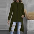 thumbnail image 2 of Edvintorg Women Jacket Full Zip Hooded Long Split Coat Lightweight Long Sleeve Casual Tunic Outerwear with Pocket Womens Clothing Army Green XXL, 2 of 8
