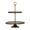 Dark Brown 2 Tiered Level 14" x 14" x 18", variant on DecMode 15" x 26" Dark Brown Mango Wood  Tiered Server with Gold Stand, 1-Piece