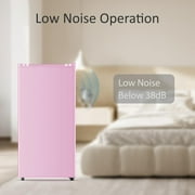 HUMSURE 3.1 Cu.ft Pink Mini Fridge with Freezer, Adjustable Temp, Quiet for Dorms & Offices