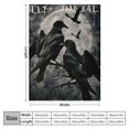 thumbnail image 4 of Orinice Birds Dark Night Gothic Art Warm Lightweight Blanket Soft Fleece Blankets Throw Blanket Living Rooms Sofa Decor Cow Gifts All Seasons Flannel Material Blanket for Bed 60x80in, 4 of 6