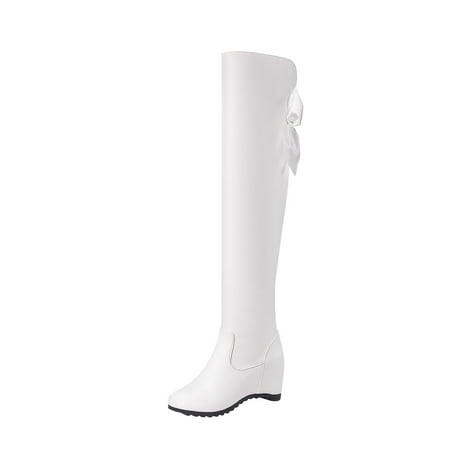 

Winter Savings Clearance Deals 2022! Hvyes Autumn And Winter Women s Boots Lace Up Fashion Wedge Heel Boots 34-43 Size