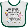 thumbnail image 3 of Inktastic My First New Years Resolutions with Baby Clip Art and Stars Girls Baby Bib, 3 of 4