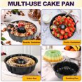 thumbnail image 5 of Coliware 10 inch Black Bundt Tube Pan, Non-Stick Carbon Steel Fluted Cake Pan with Tube, Premium Heavy Duty Tube Baking Mold for Baking, Easy to Clean, 5 of 9