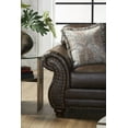 thumbnail image 5 of Leinster Upholstered Nailhead Sofa, Faux Leather, Espresso, 5 of 9