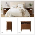 thumbnail image 3 of HULALA HOME Kamilo Traditional 28.25 inch Open Storage Space Wide Nightstand Table with 2 Drawers by  Walnut, 3 of 5