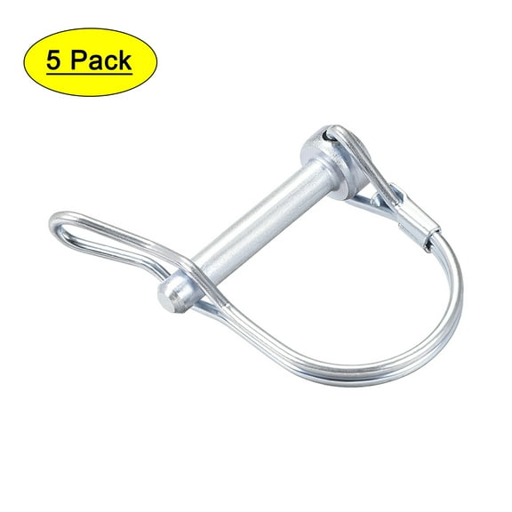 Uxcell Shaft Locking Pin w Ear 6mm x 35mm Coupler Pin for Farm Trailers Lawn Garden in Arch 5Pcs