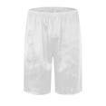 thumbnail image 4 of JTieacloth Mens Breathable Work Shorts Mens Summer Fashion Simple Solid Color Elastic Waist Silk Shorts Home Pants Pajamas,White, 4 of 4