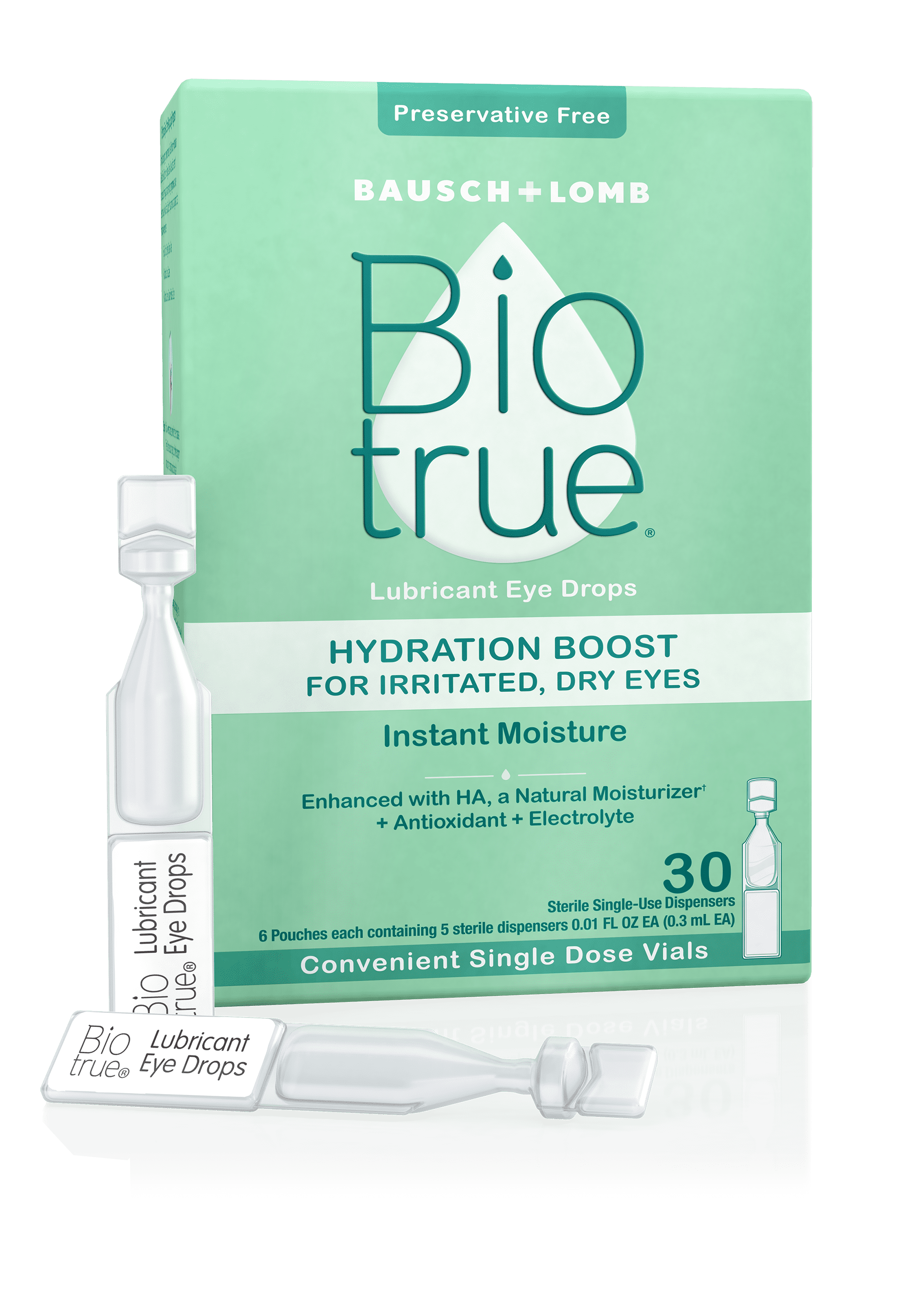 Biotrue Hydration Boost Eye Drops for Irritated, Dry Eyes in Single