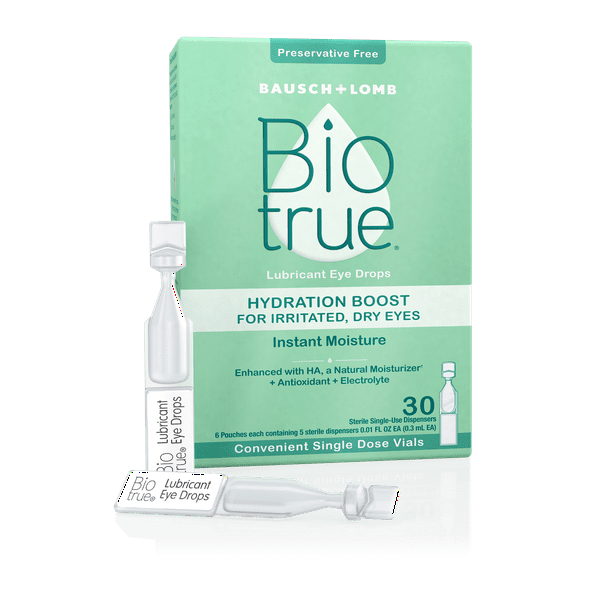 Biotrue Hydration Boost Eye Drops for Irritated, Dry Eyes in Single Dose Vials from Bausch
