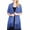 Blue, variant on Walbest Elegant Bride Shawl Ultralight Solid Color Tassels Decor Evening Shawl for Women