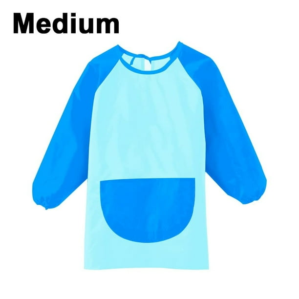 Batas de arte para niños, bata de manga larga para niños, delantal impermeable antiaceite para niños, con bolsillos, bata de arte y delantal para niños Zhivalor 222705-1