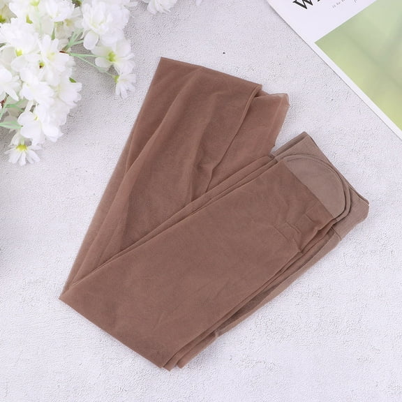 LULULION 3 Pairs of Seamed Stockings for Women Ultra Thin Pantyhose Chinlon Coffee