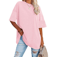 thumbnail image 1 of Camiseta Básica de Corta con Cuello en V, Rosa, XXL, 1 of 5