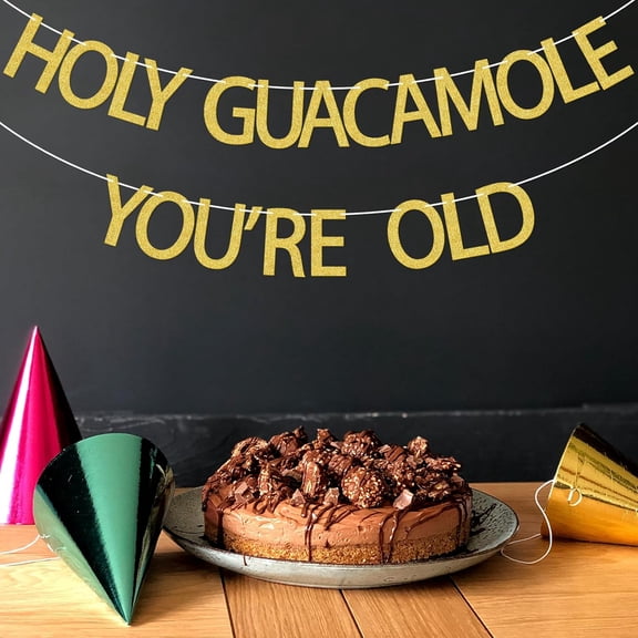 Mexican Fiesta Birthday Banner, Avocado Theme Birthday Decorations, Taco Party Decor, Pre-strung