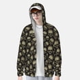 thumbnail image 2 of Balery funny Retro Skull Sudadera ligera de manga larga con capucha y protección solar UPF 50+ para hombre y mujer, ideal para pesca y running-Small, 2 of 7
