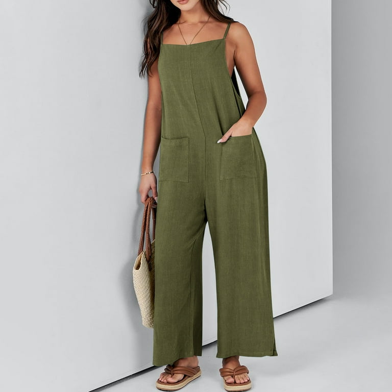 Casual Solid Pocket Slit Strapless Regular Jumpsuits(7 Colors) Casual Solid Pocket Slit Strapless Regular Jumpsuits(7 Colors)