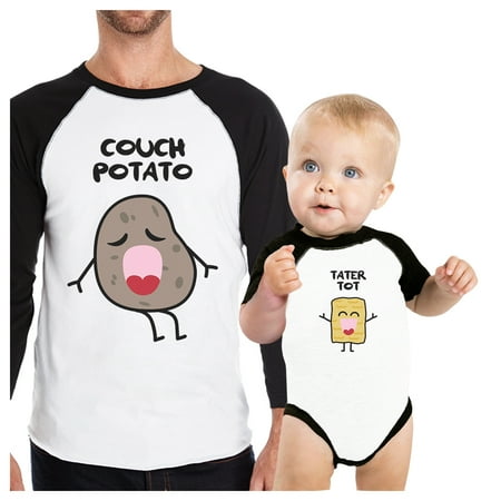 

Couch Potato Tater Tot Cute Graphic Matching Tees For Dad And Baby