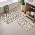 thumbnail image 2 of Paisley and Floral Beige Pattern Bath Mat Set Of 2,Non-Slip Rug for Bathroom,Kitchen,Bedroom,Entrance, 30x17 and 23.5x15.7 Inches, 2 of 5