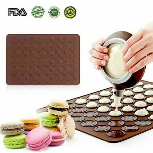 Visland 48 Holes Silicone Macaron Cake Pad Baking Tray Oven Non-Stick Mat Tools DIY Home Decorating Pot Kitchen Mold Set