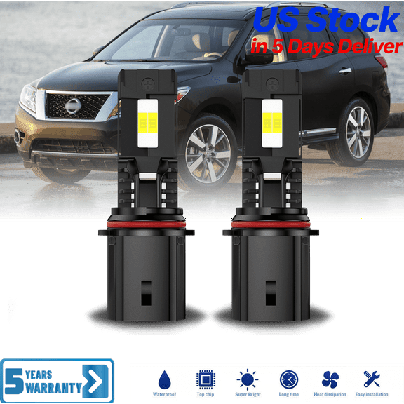 Premium LED Upgrade Kit - HB5/9007 LED Headlight Kit - Compatible with Nissan Pathfinder 2005-2012 – 2 Pack High Beam Lamp Set – 48,000LM 9004 LED Replacement Bulb Kit