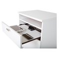 thumbnail image 2 of South Shore Reevo 2-Drawer Nightstand, Pure White with Matte Nickel Handles, 2 of 5
