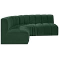 thumbnail image 6 of Meridian Furniture Arc Green Boucle Fabric Modular Sectional, 6 of 8