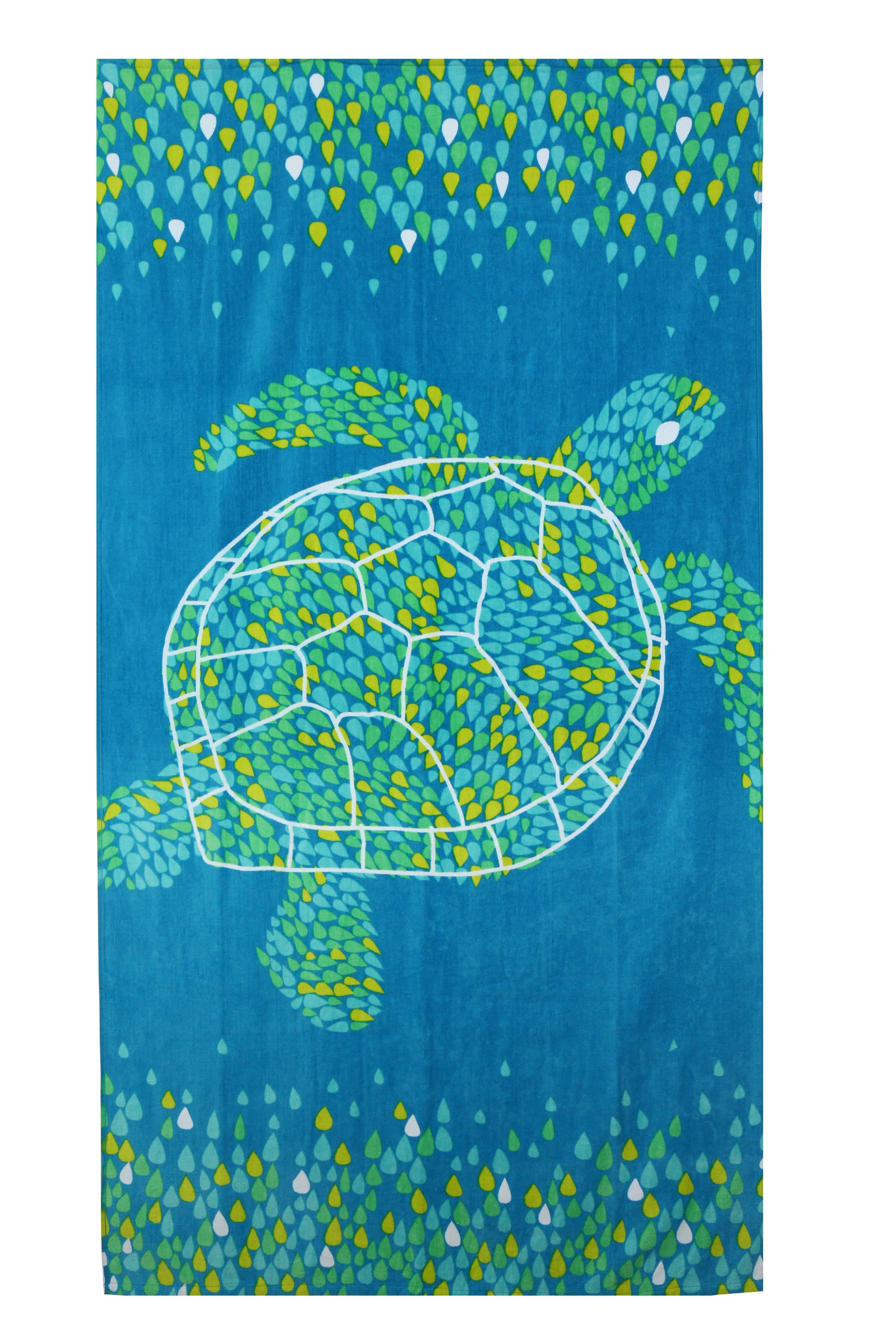 Mainstays Cotton Oversized Sea Turtle Beach Towel, 1 Each Walmart