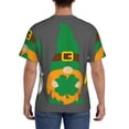 thumbnail image 3 of Bixox Men's Spring St Patrick’S Day Irish Gnomes Printed Short Sleeve Skinny Athletic T-Shirt, 3 of 6