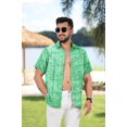 thumbnail image 3 of HAPPY BAY Men's Hawaiian Shirts Short Sleeve Button Down Shirt Men's Party Shirts Casual Holiday Summer Tropical Shirts for Men Funny S Green, Palm Tree, 3 of 5