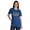 Blue (Gold Glitter), variant on Officially Vaccinated T-shirt Tops For Women Graphic Crew Neck Tee Shirt