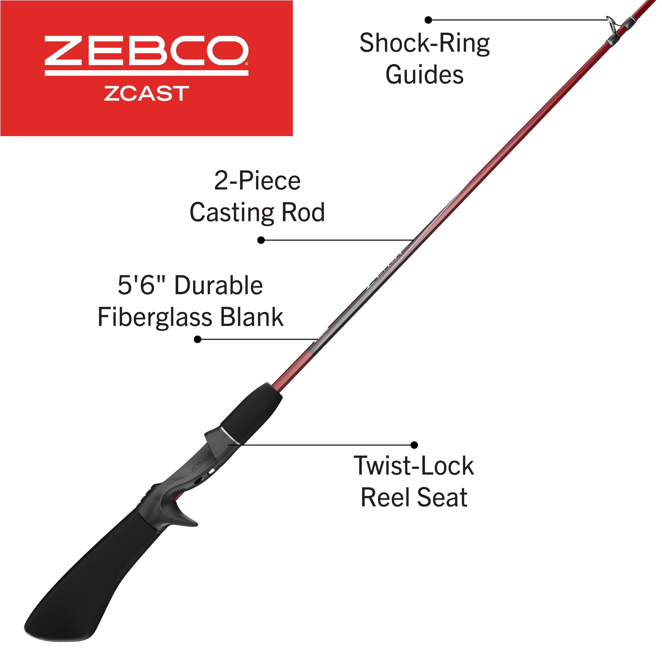 Zebco, Casting Rod, ZCASTCP562MLA 5'6" Medium Light, Pistol Grip - Walmart.com Zebco, Casting Rod, ZCASTCP562MLA 5'6" Medium Light, Pistol Grip - Walmart.com