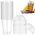 thumbnail image 3 of Clear Plastic Drinking Cups Plastic Drinking Cups with Lid Transparent Plastic Cups Disposable Plastic Drinking Cups for Party, 3 of 8