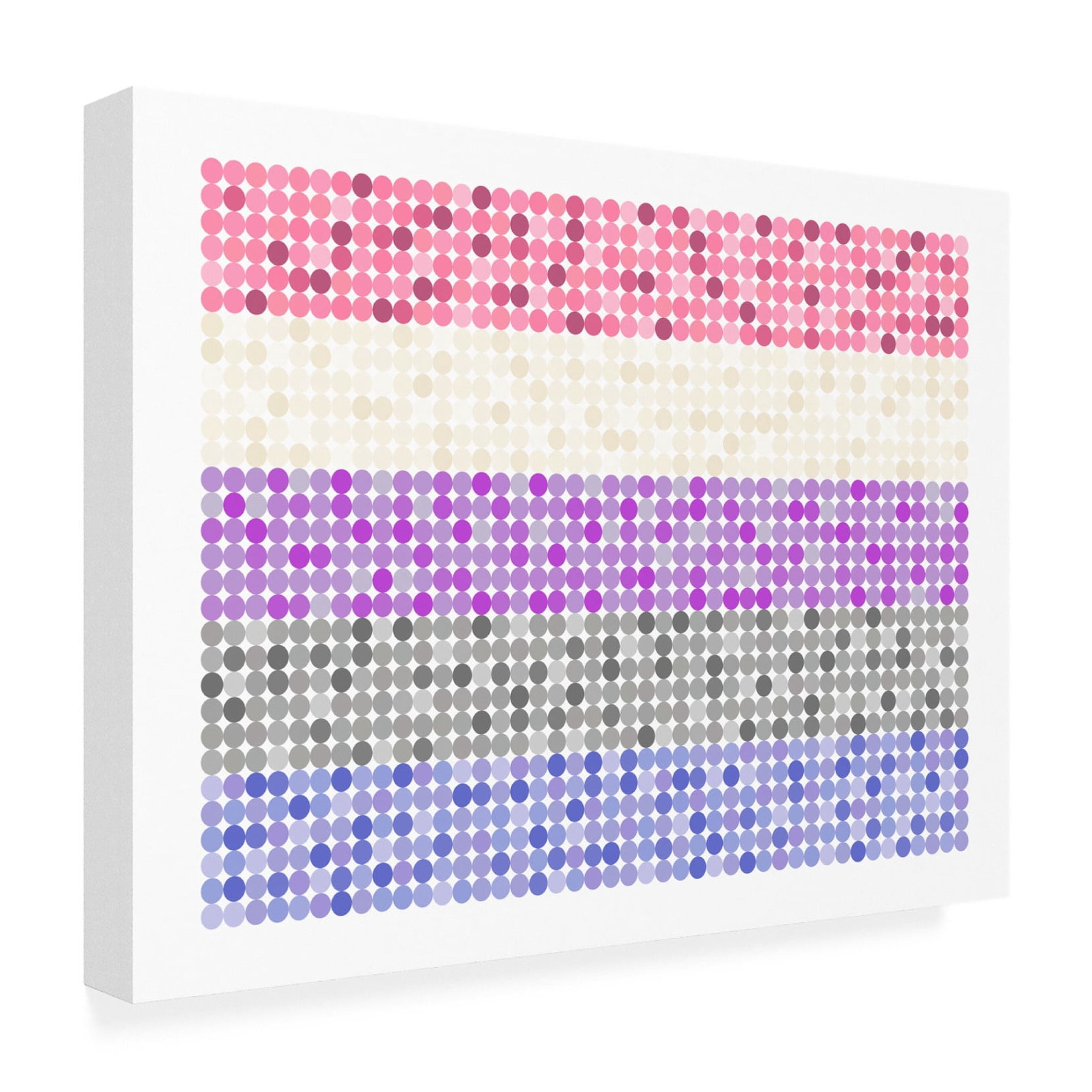 Canvas Wall Art - Tom Quartermaine 'Abstract Circle Gender Fluid Pride Flag' Wall Art for Living Room, Bedroom, or Office Décor by Trademark Fine Art - 24 x 18 Inches