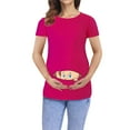 thumbnail image 2 of asdoklhq Maternity Clothes for Women,Short Cartoon Print Tops T-shirt Pregnancy Clothes, 2 of 8