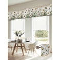 thumbnail image 6 of White Daisy Valances for Windows, Vintage Botanical Spring Floral Summer Light Filtering Kitchen Curtains, Rod Pocket Window Valance Curtains for Living Room Bedroom, 42" W x 18" L, 2 Panels, 6 of 9