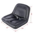 thumbnail image 4 of Deluxe Mower Tractor Seat Compatible with John Deere, Kubota, Allis-Chalmers, Bobcat, Case-IH, Ford New Holland, White, Oliver, Mpl, Moline, Massey Ferguson High Back ,with slide (Black), 4 of 7