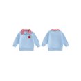 thumbnail image 2 of RUINIXCW Toddler Baby Boy Girl Back to School Outfit Spring Fall Winter Sweatshirt Infant Boy Girl Clothes Apple Half Zip Collar Long Sleeve Shirt Top, 2 of 10