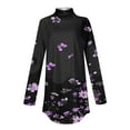 thumbnail image 4 of Sevevn Women's Fashion Printed Long Sleeve Printed Turtleneck Top T-shirt Purple XL Rollbacks, 4 of 5