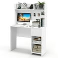 thumbnail image 1 of Gymax Computer Desk Home Office Desk w/ Raised Display Shelf & 2 Open Shelves, 1 of 10