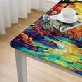 thumbnail image 5 of WYYP Sunset Colorful Psychedelic Art Square Tablecloth for Picnic Dining Kitchen Farmhouse 100% Polyester Fiber 40*40, 5 of 8