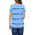 thumbnail image 2 of Langwyqu Girls Casual Short Sleeve T Shirts Striped Tunic Tops Size 4-15 Years, 2 of 5