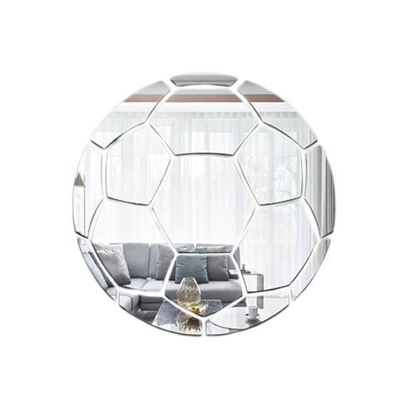 Acrylic Wall Sticker Gaming Room Decor Boys Bedroom Decal Removable Football Sports Themed Bedroom Decor Teen DIY Wall Art Silver