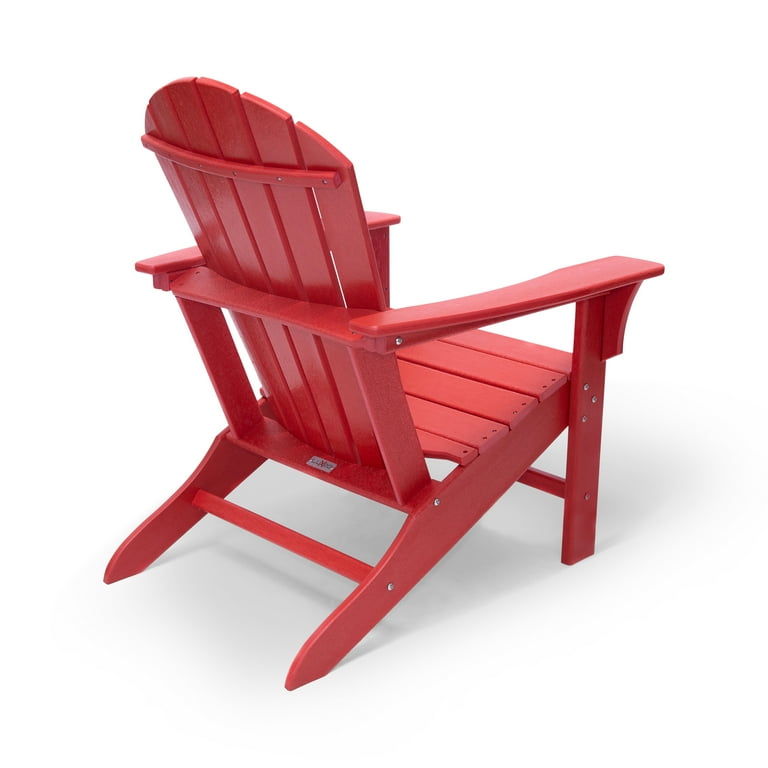 LuXeo Hampton Red Poly Outdoor Patio Adirondack Chair 2 Pack