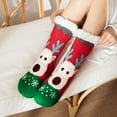 thumbnail image 2 of Christmas Socks Casual Non Winter Warm Thickened Mid Calf Socks Soft Cozy Fuzzy Lined Home Comfortable Womens Crew Socks Red, 2 of 6