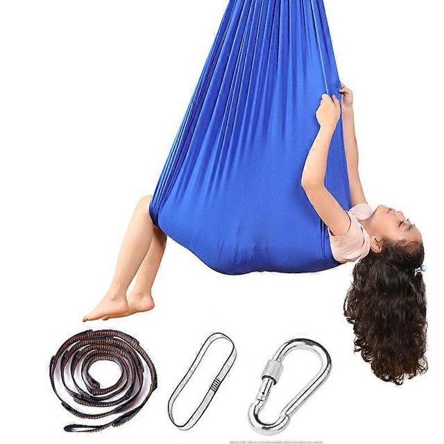 Therapeutic sensory swing for children and adults, blue sea, 100*280CM blue sea with wall mount