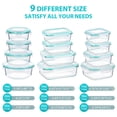 thumbnail image 2 of Juego de 24 Contenedores de Vidrio para Alimentos Bayco con Cierre Hermético, 2 of 6