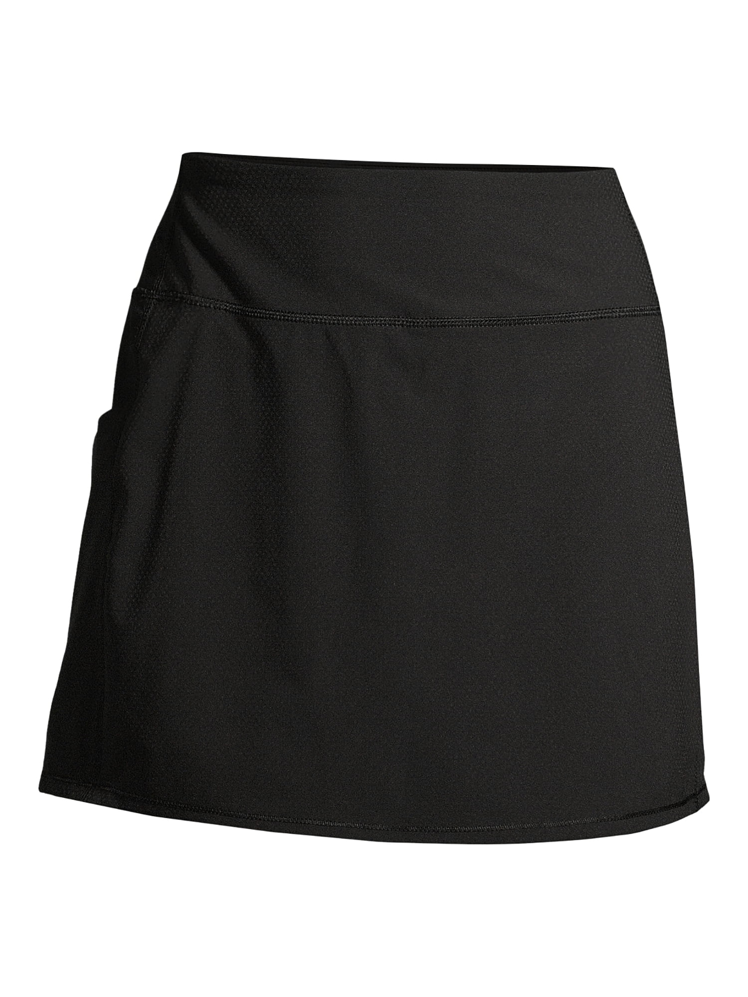 Avia Girls Solid Athletic Performance Fitted Skorts with Drawstring Black Soot 