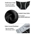 thumbnail image 5 of LELINTA Womens Super Soft Cotton Underwear High Waist Full Coverage Briefs Panties Solid Color 4 Pack, 5 of 8