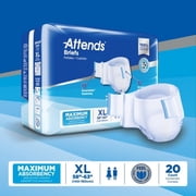 Attends DermaDry Advance Briefs X-Large 58'' - 63'' Bag of 20 - 6 Pack